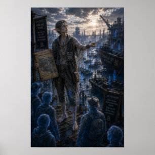 Poster Pensée attentionnée / Guide touristique / Péniches