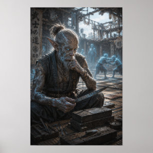 Poster Pensée / Fabricant de lames / Tatami des lutteurs