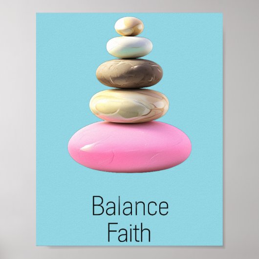 Poster pensée Zen équilibre foi (Devant)