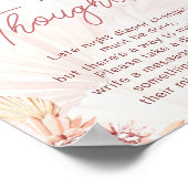 Poster Pensées de couches de Bohême Baby shower chic arro (Coin)