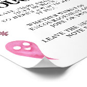 Poster Pensées de couches roses Symbole Baby shower d'Hal (Coin)