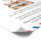 Poster Pensées de couches tard dans la nuit Baby shower J (Coin)