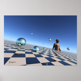 Poster Pensées et réalité art surréel