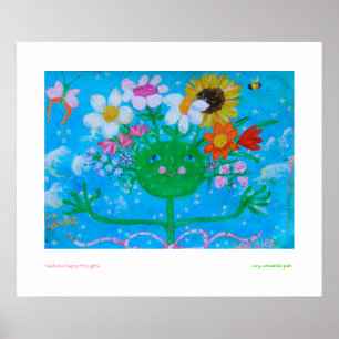 Poster pensées heureuses de Saphire