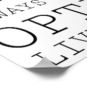 Poster Pensées positives Mots inspirants Pétales Roses (Coin)