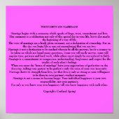 POSTER PENSÉES SUR LE MARIAGE (Devant)