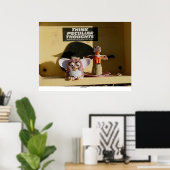 Poster Penser à des pensées particulières (Bureau à domicile)