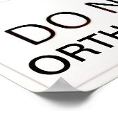 POSTER PENSER AUX ORTHOPODES DU DANGER (Coin)