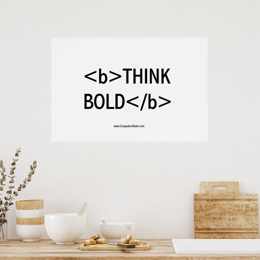 POSTER PENSER BOLD (Cuisine)