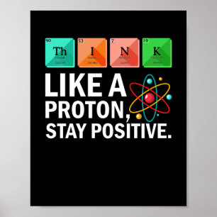 Poster Penser Comme Un Proton Rester Une Science Drôle P
