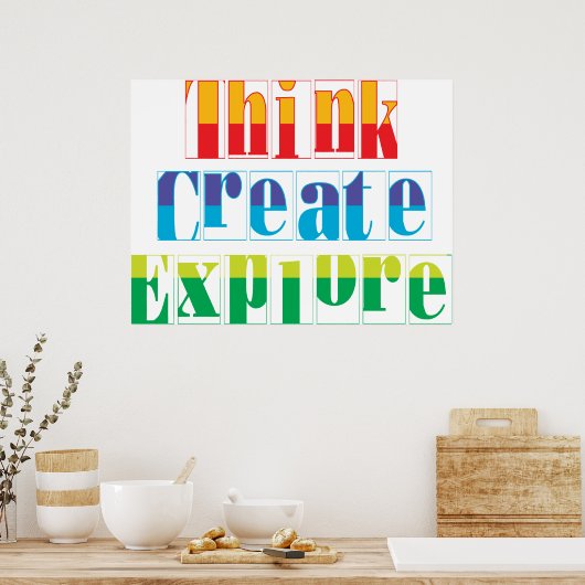 Poster penser, créer, explorer (Cuisine)