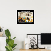 Poster penser en dehors de la boîte (Bureau à domicile)