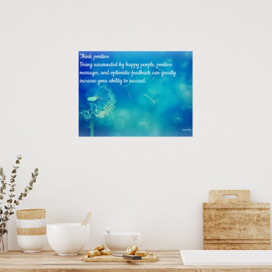 Poster Penser positif (Cuisine)