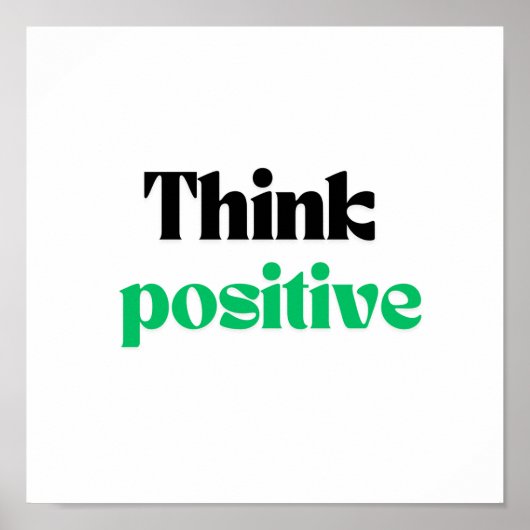 Poster Penser positif (Devant)