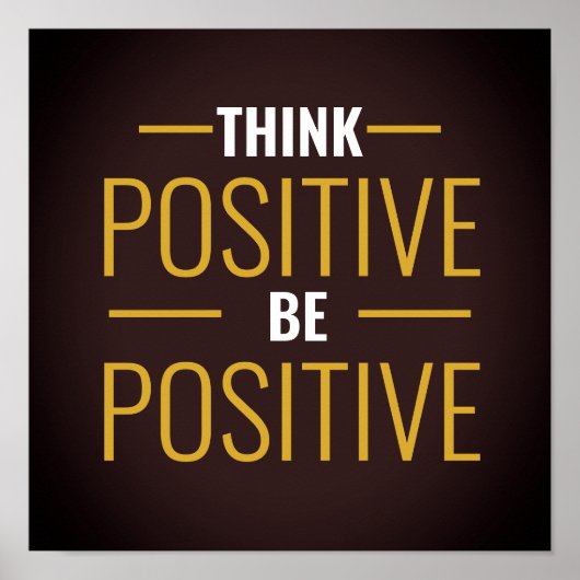 Poster Penser positif (Devant)