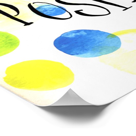 Poster Penser positif (Coin)