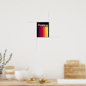 Poster Penser Positive & Be Inspiré Citations Graphic (Cuisine)