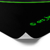 Poster Penser vert et vert (Coin)