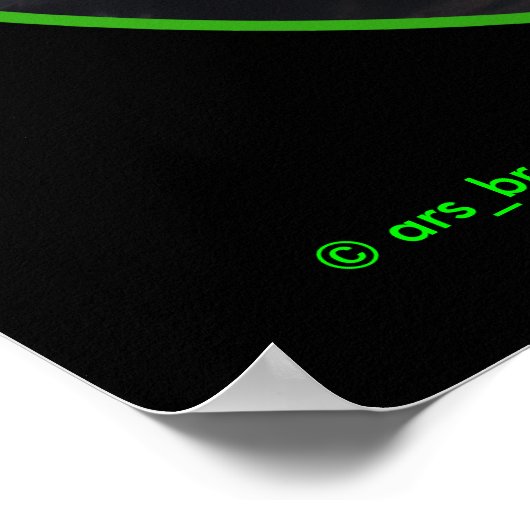 Poster Penser vert et vert (Coin)