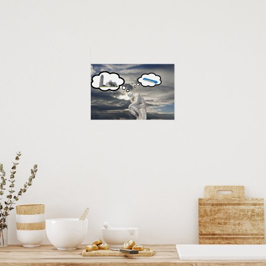 Poster Penseur (Cuisine)