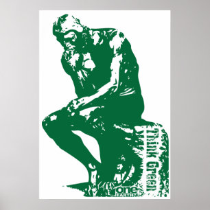 Poster Penseur vert