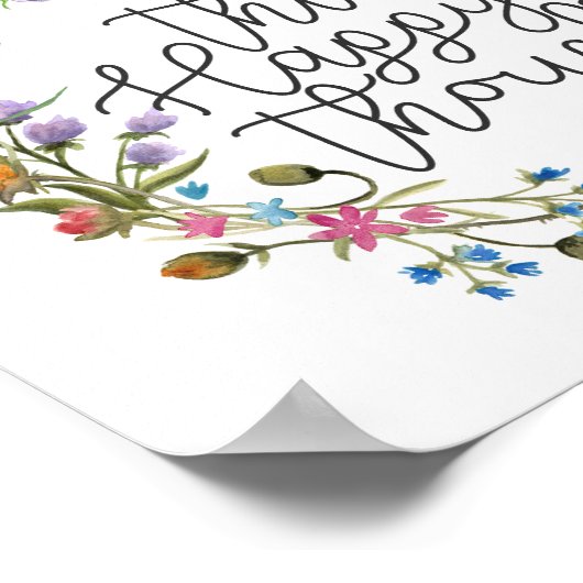 Poster Pensez À Des Pensées Heureuses, Citation Inspirati (Coin)