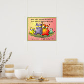 Poster Pensez À Être Heureux ! (Cuisine)
