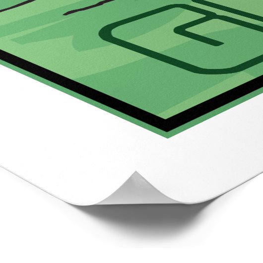 Poster Pensez au cerveau vert (Coin)