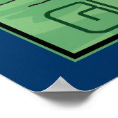 Poster Pensez au cerveau vert (Coin)