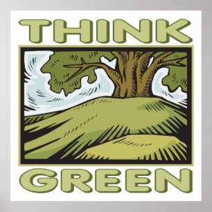 Poster Pensez au chêne vert