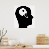 Poster Pensez Au Tennis De Table (Cuisine)