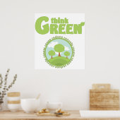 Poster Pensez aux arbres verts (Cuisine)
