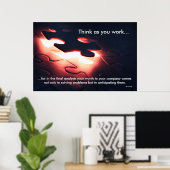 Poster Pensez comme vous travaillez (Bureau à domicile)