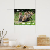 Poster Pensez différemment Renard (Cuisine)