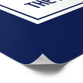 Poster Pensez en dehors de la boîte bleu motivation (Coin)