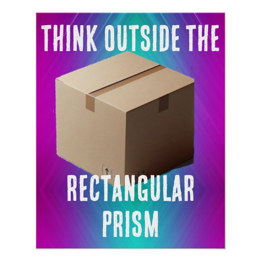 Poster Pensez en dehors du prisme rectangulaire (Devant)