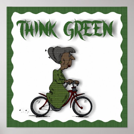 Poster PENSEZ Green-POSTER (Devant)