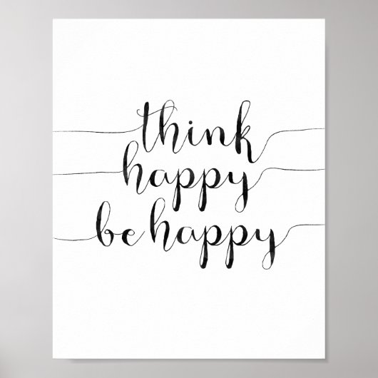 Poster Pensez Heureux d'être heureux (Devant)