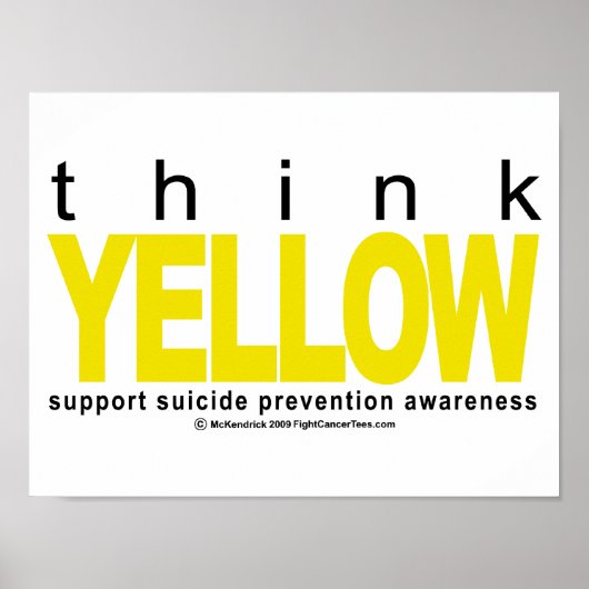 Poster Pensez JAUNE Prévention du suicide (Devant)