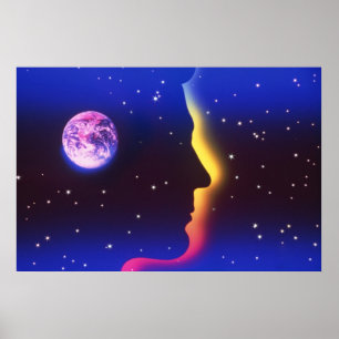 Poster Pensez la copie de la terre de planète