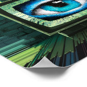 Poster Pensez par vous-même Télévision rétro Glitch du gl (Coin)