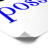 Poster Pensez Possibilités Bleu (Coin)