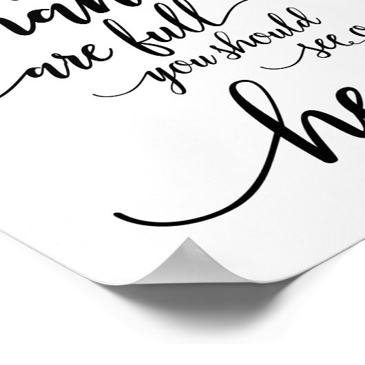 Poster Pensez que nos mains sont pleines vous devriez voi (Coin)