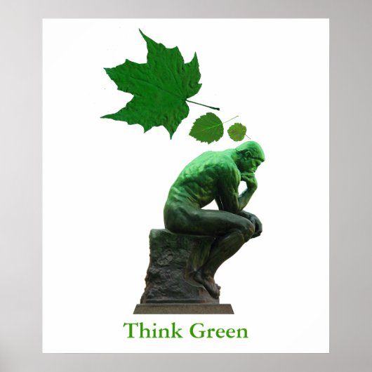 Poster Pensez vert (Devant)