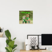 Poster Pensez vert (Bureau à domicile)