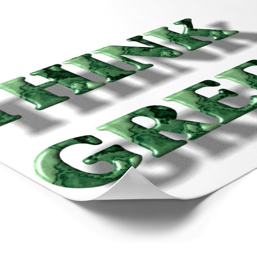 Poster Pensez vert (Coin)