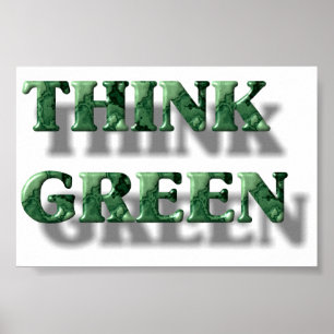 Poster Pensez vert