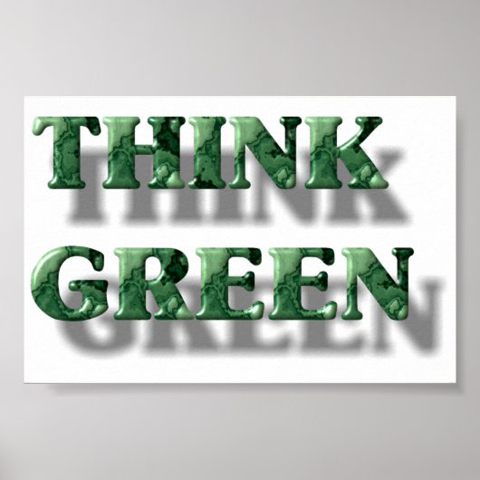 Poster Pensez vert (Devant)