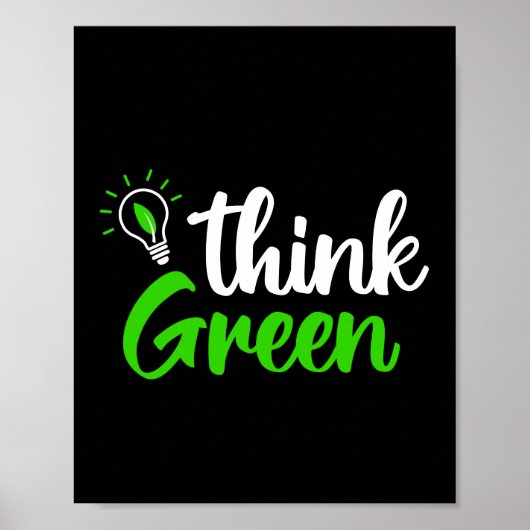 Poster Pensez vert. (Devant)