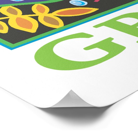 Poster Pensez Vert De l'environnement (Coin)